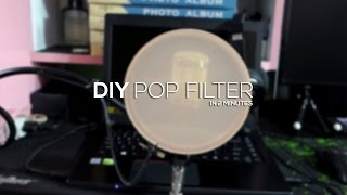 HOW TO MAKE A DIY POP FILTER  IN 2 MINUTES [upl. by Assilym400]