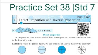 Practice Set 38  L9 Direct amp Inverse Proportion  Std 7 Maths [upl. by Knepper735]