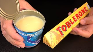 Kondensmilch mit TOBLERONE mischen und einfrierenDu wirst begeistert seinin 5 Minuten Dessert [upl. by Vachil]