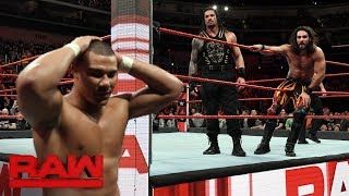 Cesaro amp Sheamus vs Roman Reigns amp Seth Rollins  Raw Tag Team Title Match Raw Feb 5 2018 [upl. by Llemert3]