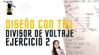 DISEÑO CON TBJ POR DIVISOR DE VOLTAJE  Ingeniería SF [upl. by Haeckel]