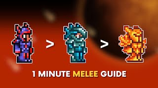 Terraria 145  Entire Melee Guide In 1 Minute [upl. by Akenit654]