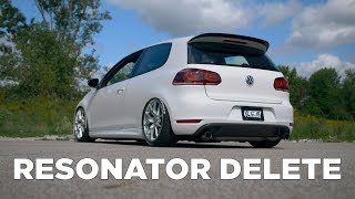 VW MK6 GTI Resonator Delete Sound vs Stock [upl. by Irreg]