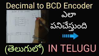 Decimal to BCD Encoder in Telugu  Digital ElectronicsSTLDDLDBTECH DIPLOMA [upl. by Erasmus892]