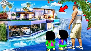 GTA 5  Franklin Buy Luxury Water House To Surprise Shinchan And Pinchan in GTA 5 [upl. by Ydnat]