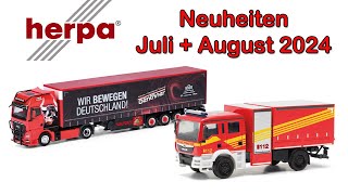 🚒🚛 Herpa Neuheiten Juli und August 2024  Modellautos [upl. by Nylyoj78]