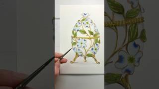 Join my Patreon to paint a watercolour Faberge Egg for Easter [upl. by Thenna]