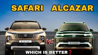 2024 Hyundai Alcazar Vs Tata Safari  Most Detailed Comparison [upl. by Ahsir]