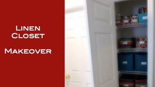 DIY Linen Closet Makeover [upl. by Laveen463]