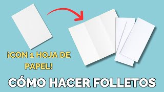 Cómo hacer folletos con una hoja de papel [upl. by Almond414]