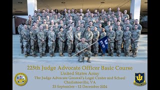 225th Judge Advocate General Officer Basic Course JAOBC Graduation [upl. by Eillil]