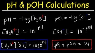 pH pOH H3O OH Kw Ka Kb pKa and pKb Basic Calculations Acids and Bases Chemistry Problems [upl. by Keyte]