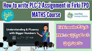 How to write PLC2 Assignment in FirkiPLC2 AssignmentFirki TPD Maths coursePLC2Assignment [upl. by Rochemont]