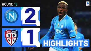 NAPOLICAGLIARI 21  HIGHLIGHTS  Osimhen and Kvara both on target for champions  Serie A 202324 [upl. by Oflodur]