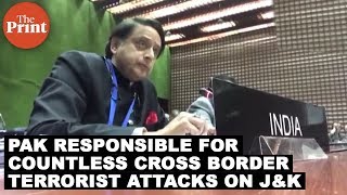 Pak responsible for inflicting countless cross border terrorist attacks on JampK  Shashi Tharoor [upl. by Alemap]