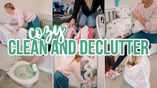 CLEAN AND DECLUTTER  CLEAN WITH ME  STAY AT HOME MOM MOTIVATION  COZY CLEANING  BECKY MOSS [upl. by Norra]