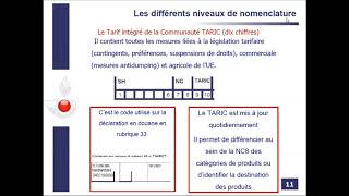 Webinaire  La nomenclature douaniere [upl. by Suoirad]