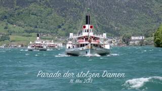 100 Jahre Gallia  Dampfschiffparade auf dem Vierwaldstättersee [upl. by Akiam]