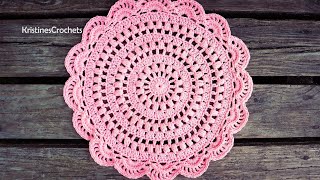 Crochet Round Doily Placemat Tutorial [upl. by Ettennil939]