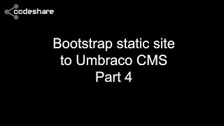 How to build a site with Umbraco  Part 4  Navigation Menu [upl. by Socrates]