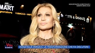 Donatella Versace la trasformazione che fa discutere  La Vita in diretta 04122024 [upl. by Atiekahs]