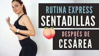 EJERCICIOS POST CESÁREA desde 2 meses ✅ 🍑 Sentadillas Express ¡Recupera tu figura [upl. by Nilson617]