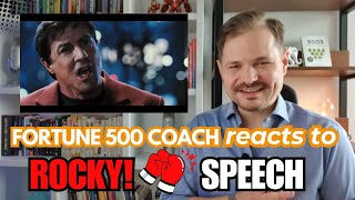 Presentation Coach REACTS to Rocky Balboa Speech [upl. by Seraphim]