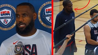 Why Team USA Basketball not staying in Olympic Village Answer Of Kevin Durant [upl. by Ahsienak]