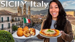 ITALIAN STREET FOOD TOUR in Sicily Italy First Time in Southern Italy [upl. by Ehcropal]