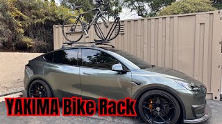 Model Y  Yakima HighRoad Bike Rack [upl. by Lochner591]