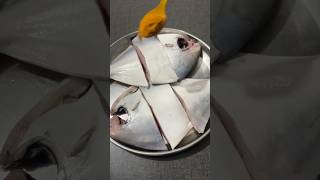 Pomfret fish 🐠 fry recipe  Malvani fish fry food machimarket nonveg viralvideo best trending [upl. by Tserrof52]