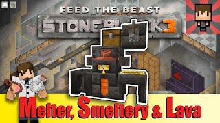 FTB STONEBLOCK 3  Tinkers Melter to Smeltery amp Lava  Tutorial EP06 [upl. by Fries]