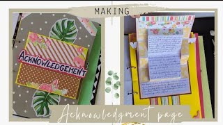 How To Write AcknowledgementDiy Front Page Project File Decoration Ideas DIY Acknowledgement page [upl. by Ongun]