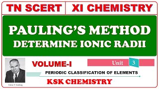 PAULINGs METHOD TE DETERMINE IONIC RADIIXIU3EM [upl. by Jacie]