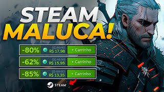 EITA Jogos GRANDES PARA PC chegando a 90 OFF na Steam Tem Jogo AAA com SUPER desconto DRM Steam [upl. by Phonsa]