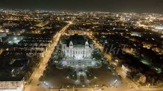 ALog Astrakhan Russia Astrakhan State Opera and Ballet Theatre Night city Aerial View Point o [upl. by Viguerie963]