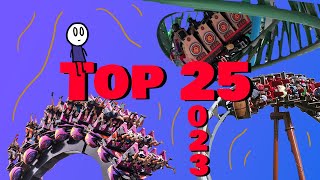 The Top 25 BEST COASTERS in the US 2023 [upl. by Healion]