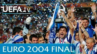 UEFA EURO 2004 final Greece 10 Portugal highlights [upl. by Cima]