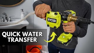 Up to 10 GALLONS PER MINUTE  RYOBI 14quot Hex Shank Drill Pump [upl. by Geier]