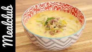 KäseLauchSuppe mit Hackfleisch  MealClub [upl. by Demmahom]