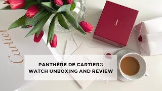 Panthère de Cartier ® Small Watch  Full unboxing amp review  Experience [upl. by Ahsiuqat]