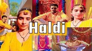 aaj thi mere mama ki haldi🔥❤️vloghaldi [upl. by Aelc861]