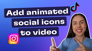 How to add animated social media icons to video FREE template [upl. by Sadler]