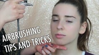 How To Do Airbrush Makeup On a Client Easy for Beginners [upl. by Ycinuq]