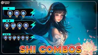 SHI COMBOS  EASY  HARD  HONOR OF KINGS  王者榮耀 [upl. by Annovaj]