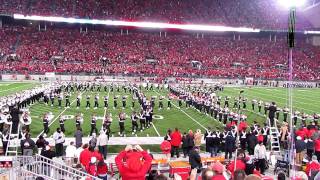 OSUMB 10 29 2011 Script Ohio 75th Anniversary vs WI Ohio State University Marching Band [upl. by Toll]