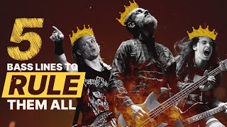 TOP 5 BEGINNER METAL BASS LINES to rule them all 🔥😈🔥 [upl. by Osric558]