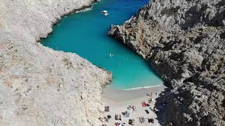 Seitan Limania or Agios Stefanos beach Hania Crete [upl. by Siroved]