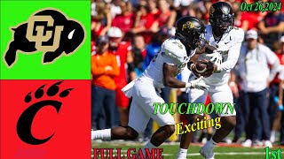 Cincinnati Bearcats Vs Colorado Buffaloes  WEEK 9  Game Highlights Oct 262024  NCAAF Today [upl. by Davie276]