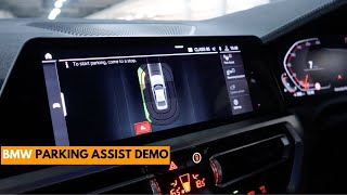 BMW Parking Assistant  Reverse Assistant Demo  2019 BMW 3 Series [upl. by Tima]